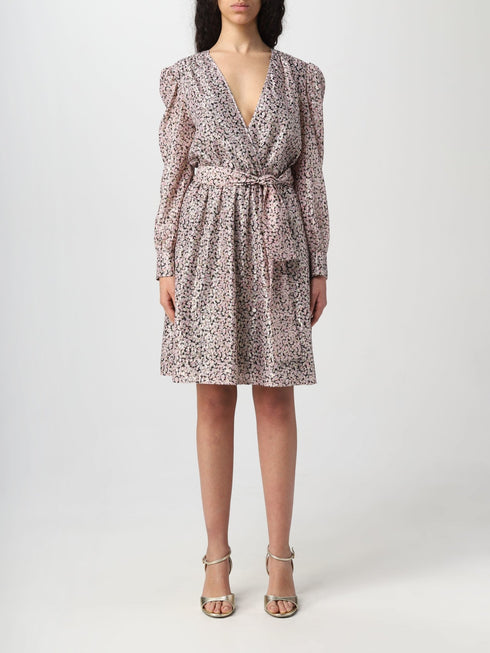 Abito Donna con fantasia chemisier Nero rosa Liu Jo- Francavilla Moda